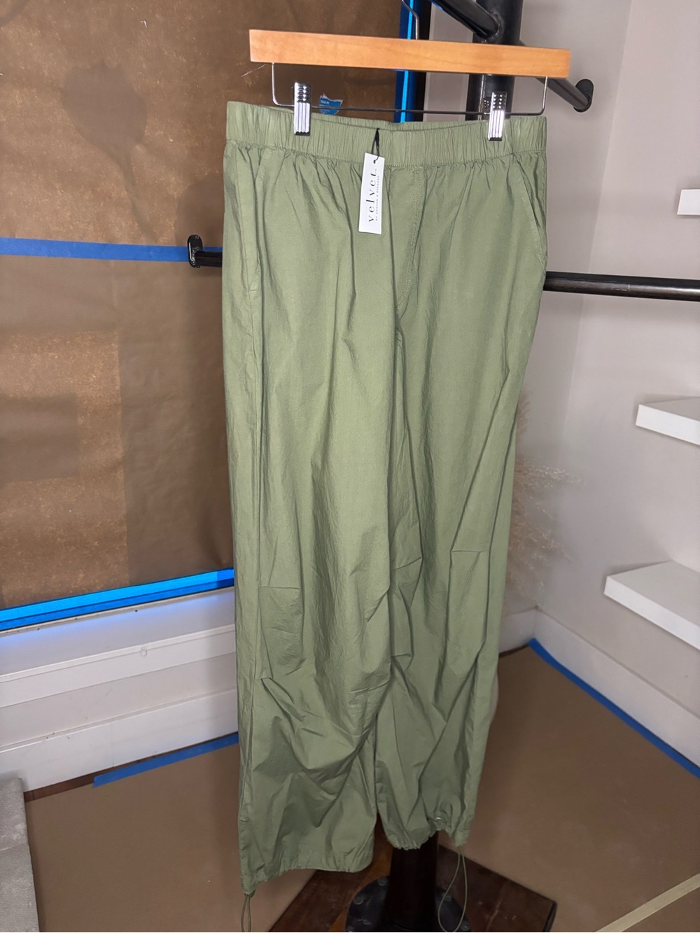 Velvet by Graham & Spencer Olive Green Drawstring Joggers